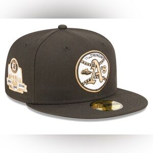 New Era 40th Anniversary Oakland A’s Wheat Undervisor 59FIFTY Fitted Hat. NEW